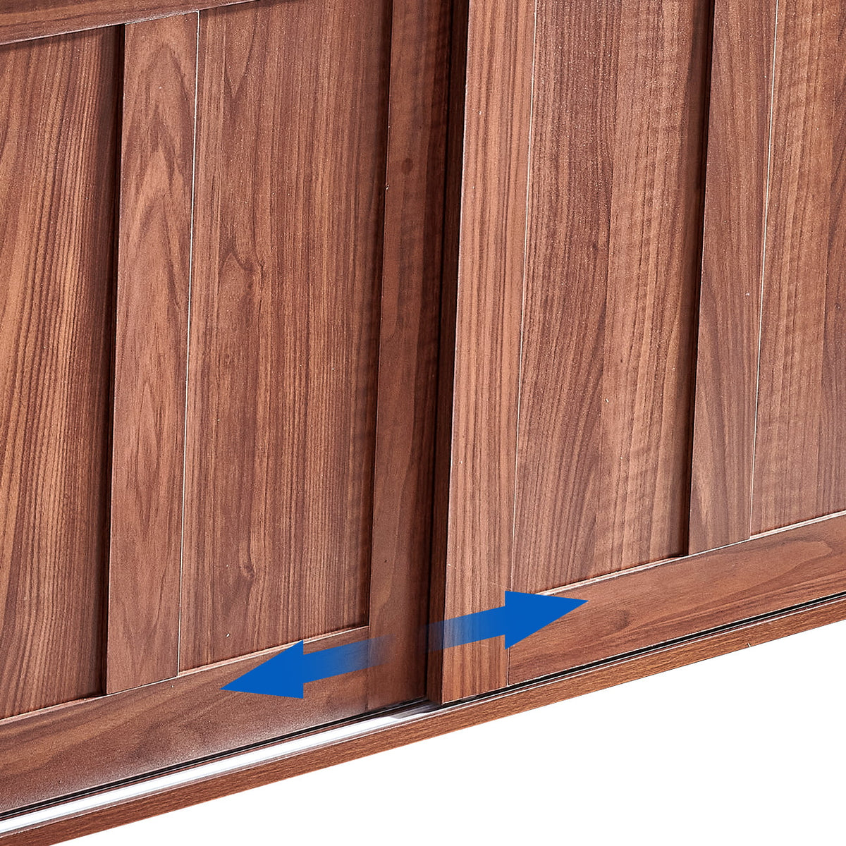 Brown Wood Buffet Table Sideboard Cabinet Q7746