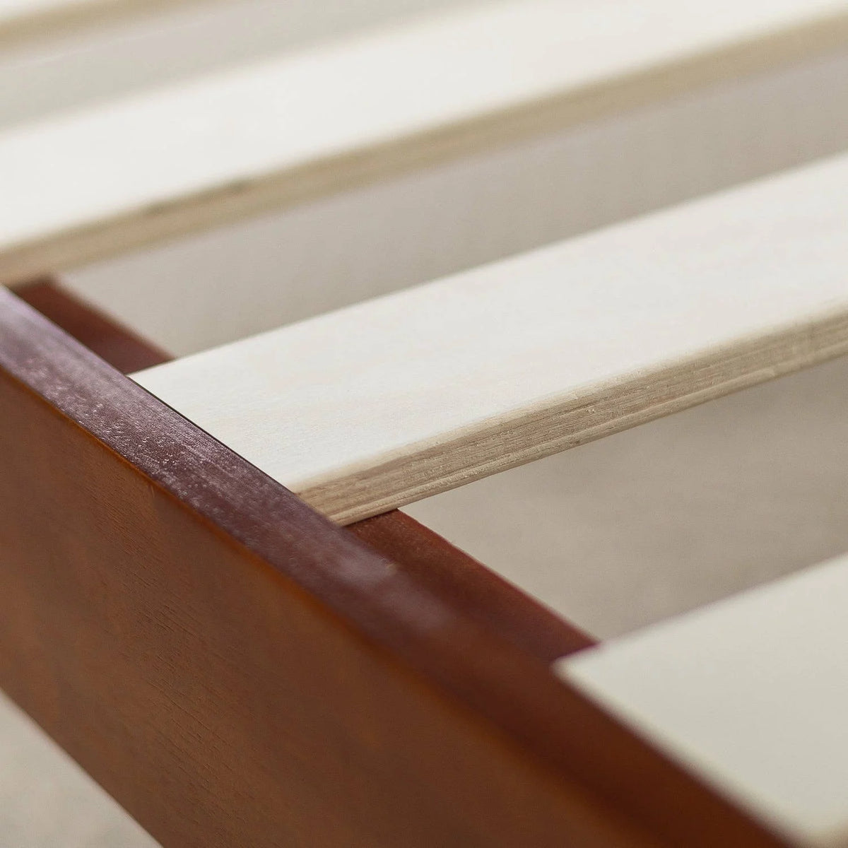12" Wood Platform Bed Frame, Cherry, Full E358624