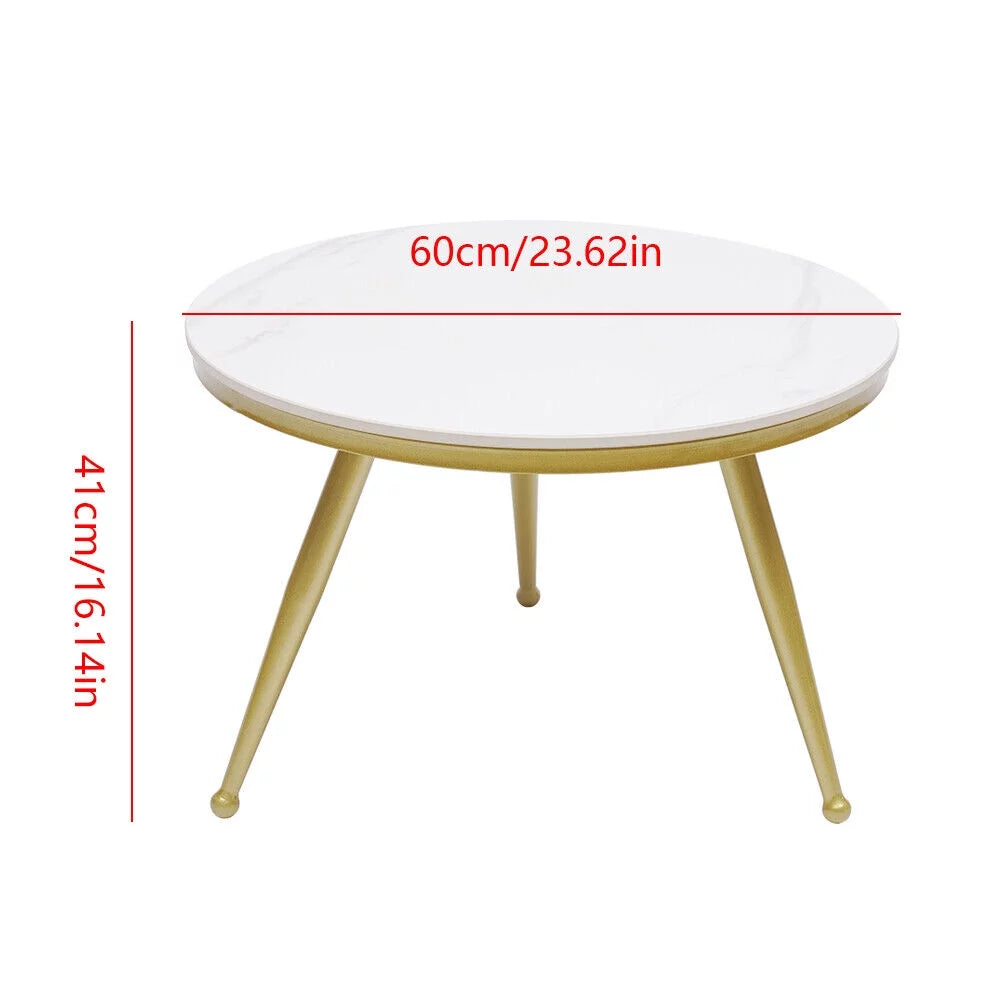 Round White Marble Coffee Table U939291
