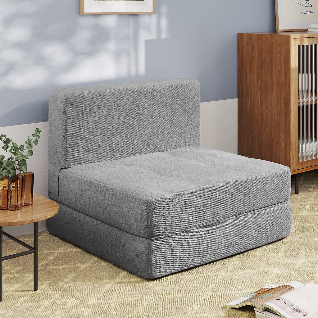Dark Gray Convertible Sleeper Sofa Bed H7982