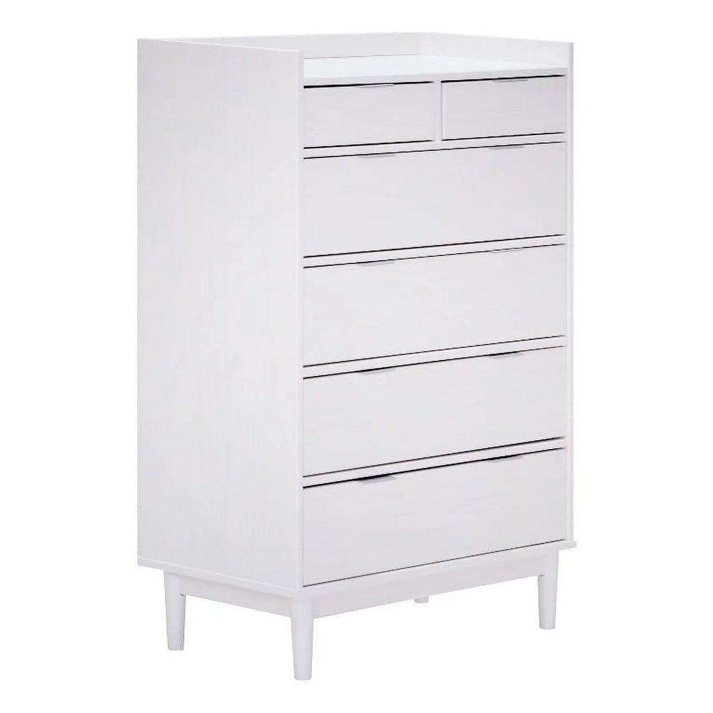 Solid Wood 6-Drawer Chest - White I751