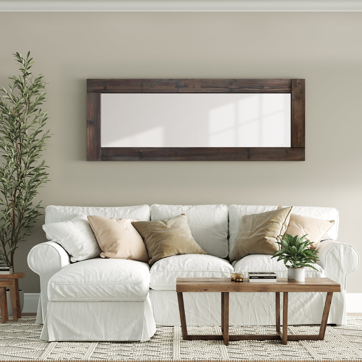24x64 Full Length Wood Floor Mirror B4249