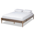 Mid-Century Wood Platform Queen Bed N118