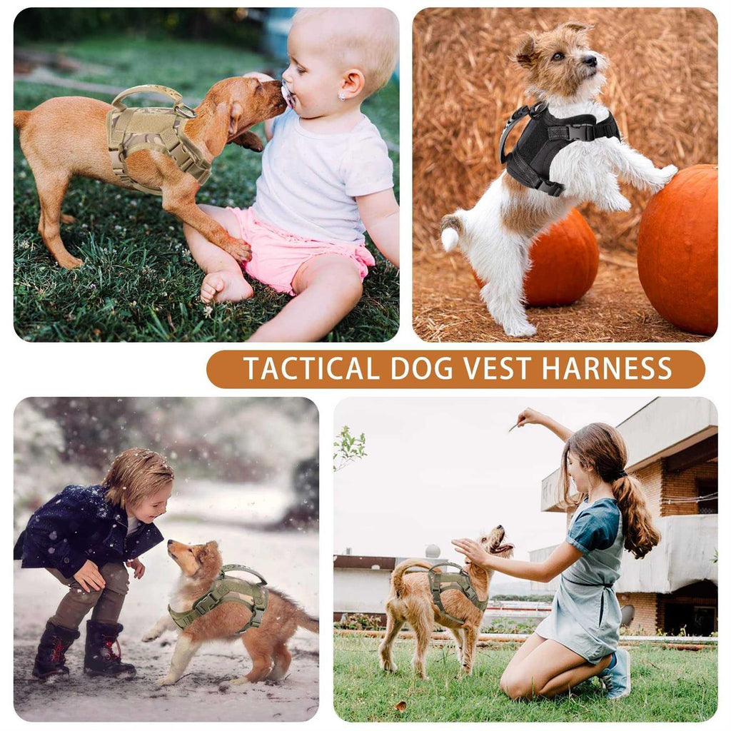 Tactical Dog Harness with Handle and Leash Set F87041