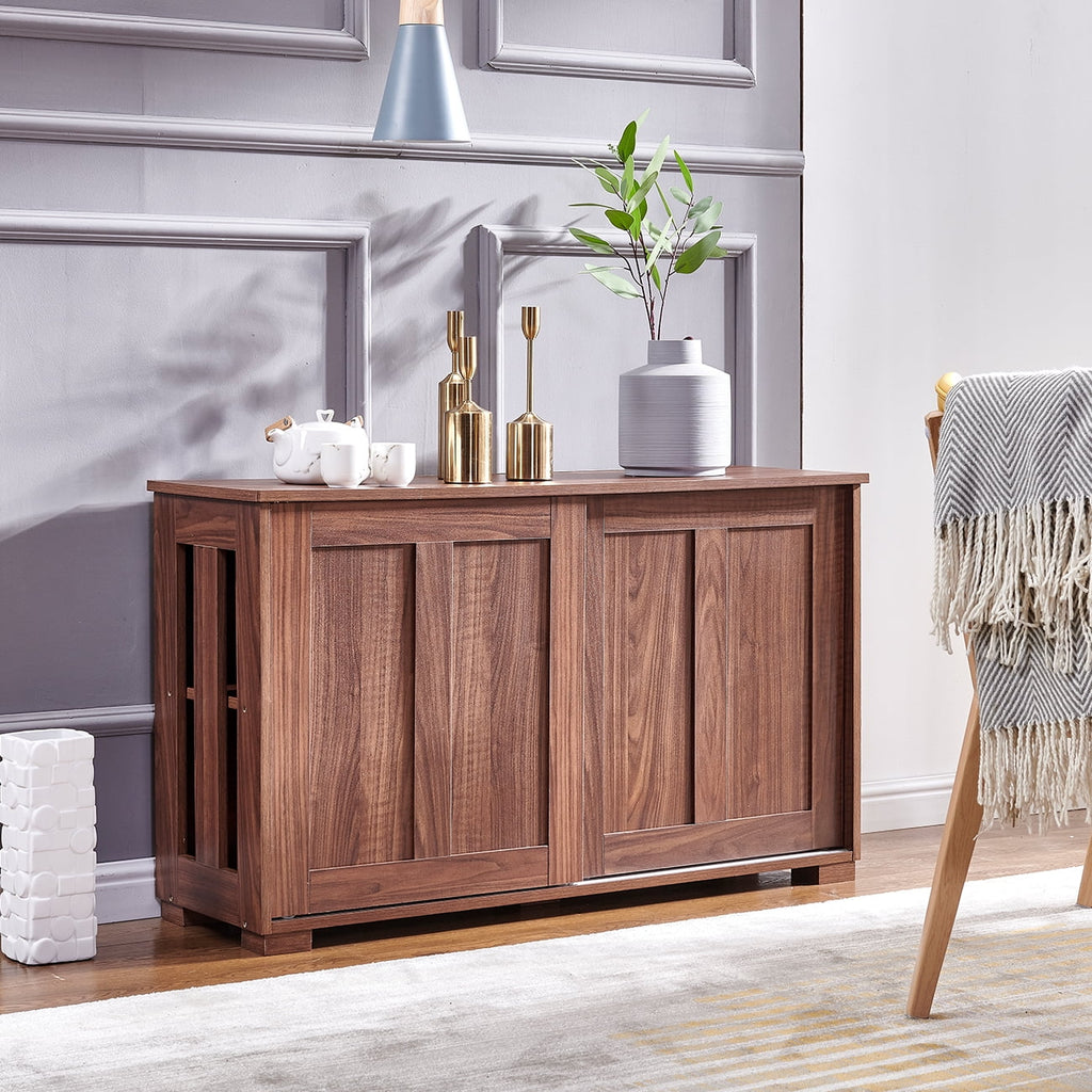 Brown Wood Buffet Table Sideboard Cabinet Q7746