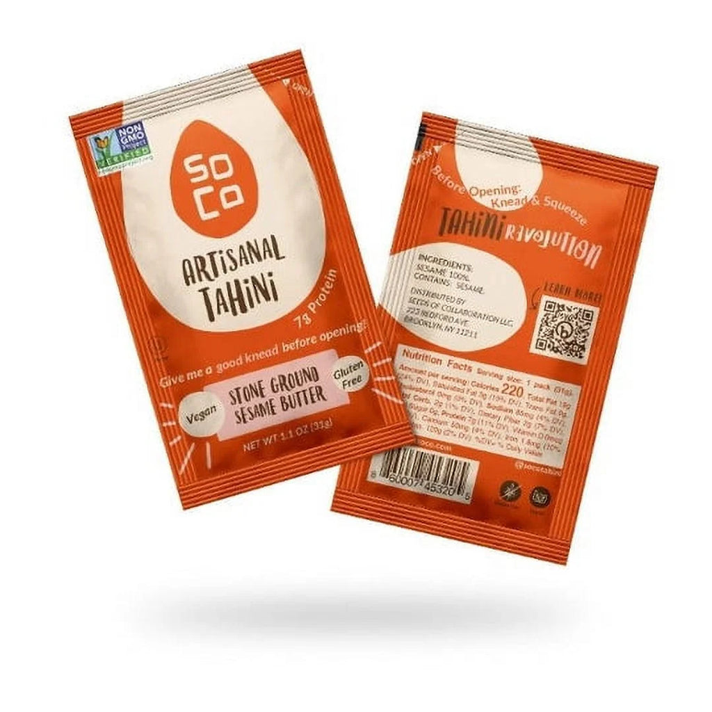 Artisanal Tahini Jars and Squeeze Packs Gluten-Free Sugar-Free W53950