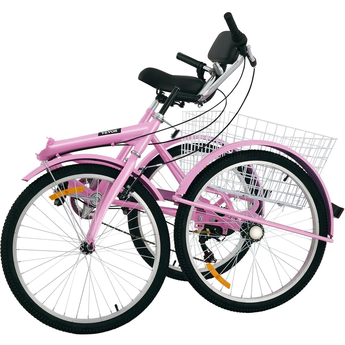 Foldable 7-Speed Adult Tricycle with Basket K4772