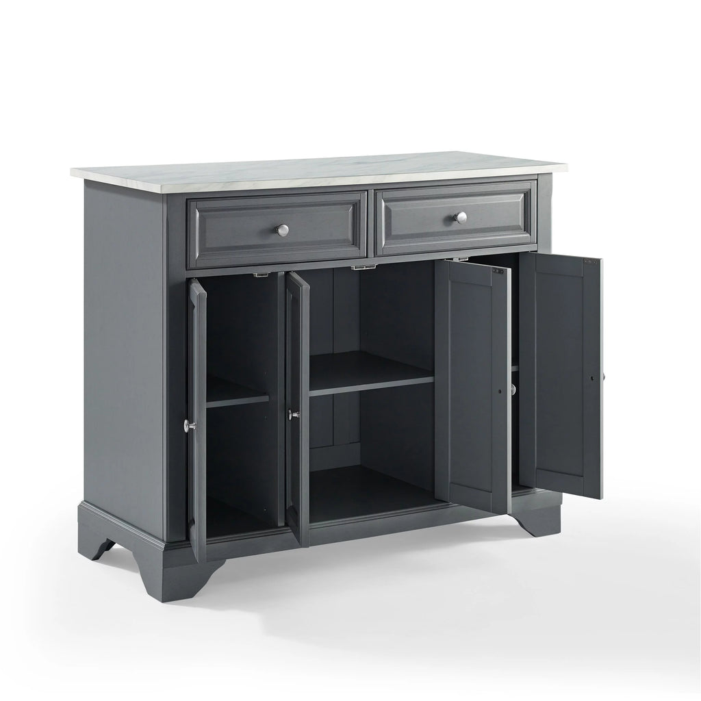 Gray Wood Kitchen Island G367