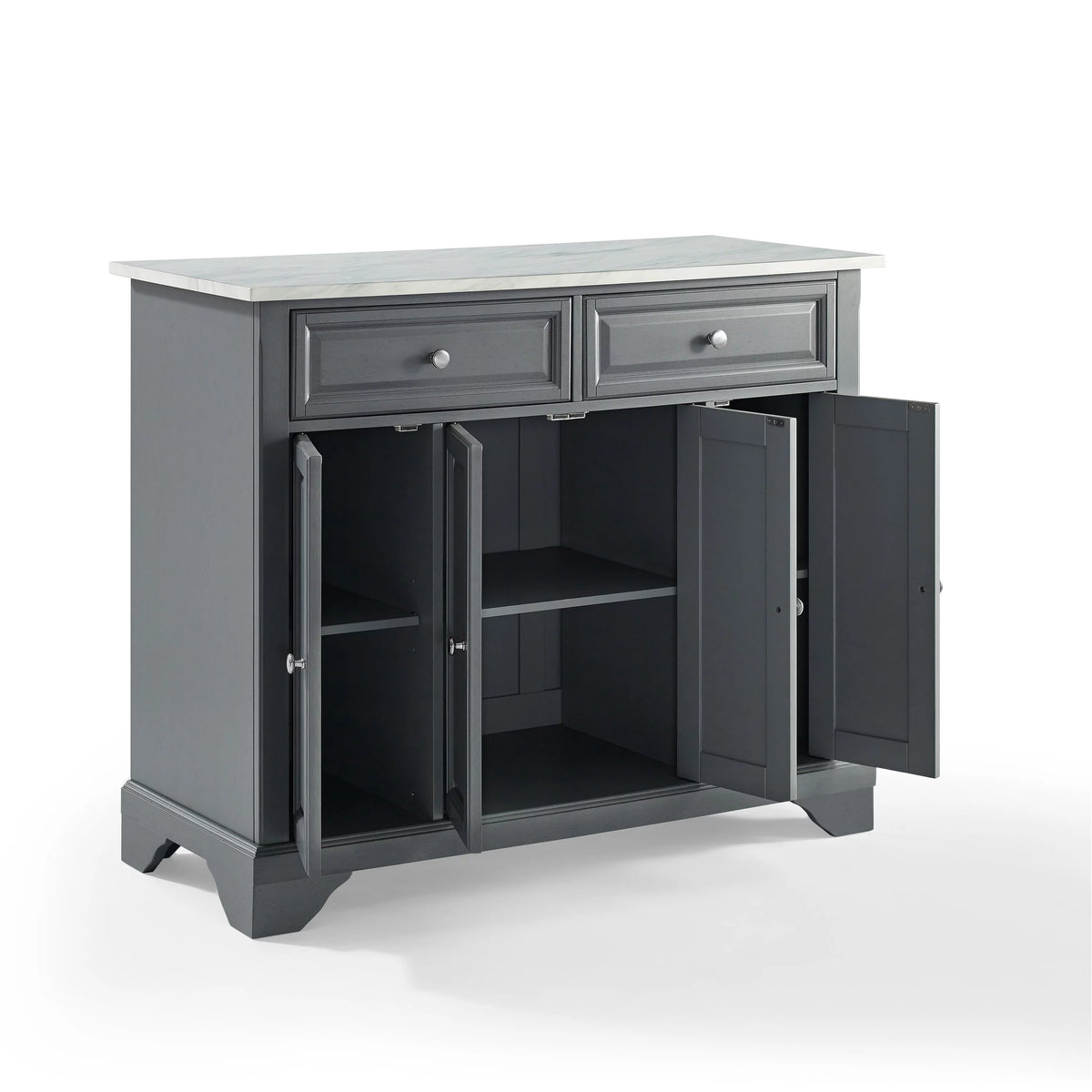 Gray Wood Kitchen Island G367