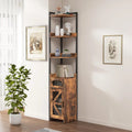 Grey 7-Tier Corner Cabinet with Drawer E2358