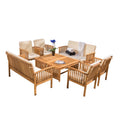 8 Piece Outdoor Wood Sofa Conversation Set T46515