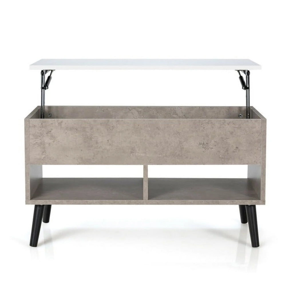 Lift-Top Coffee Table in Grey Wood White Top Finish J105126