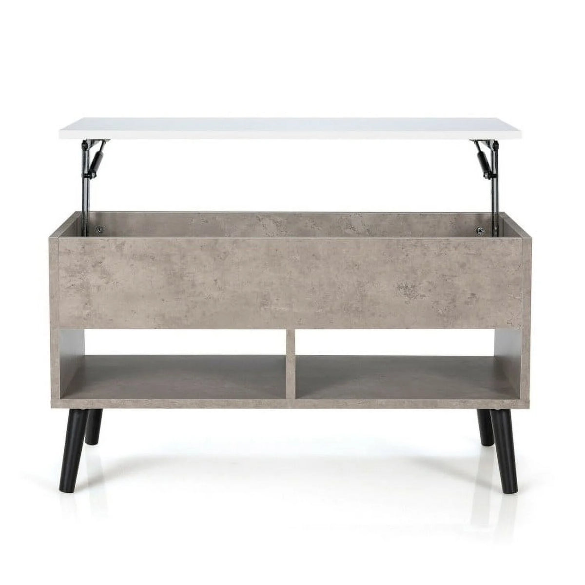 Lift-Top Coffee Table in Grey Wood White Top Finish J105126
