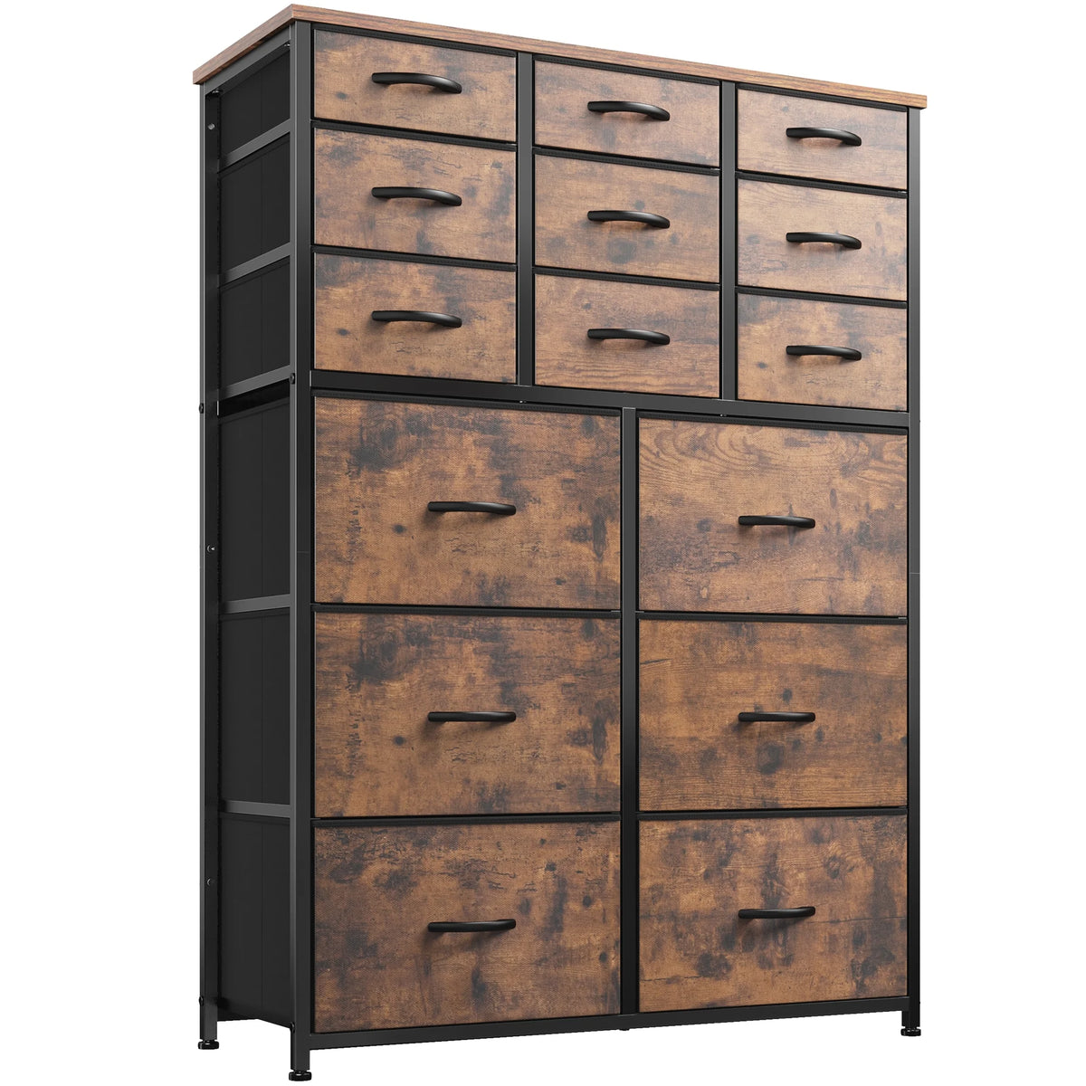 14 Drawer Charcoal Black Dresser E599671