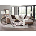 Brown and White Zebra Upholstered Ottoman C22881