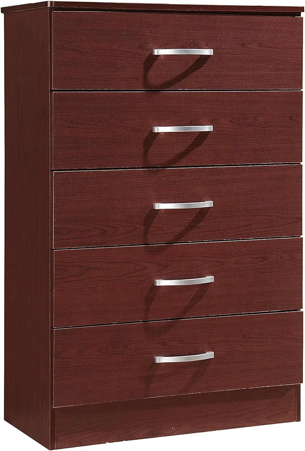 5 Drawer Wood Dresser, Mahogany, 47.8X31.5 Inches W152