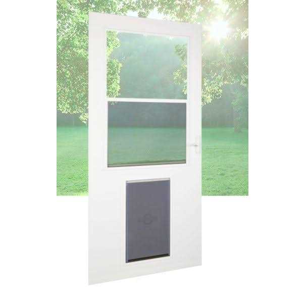 White High-view Wood Core Storm Door W66574