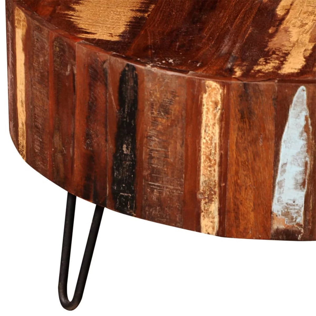 Solid Reclaimed Wood Round Coffee Table I4575