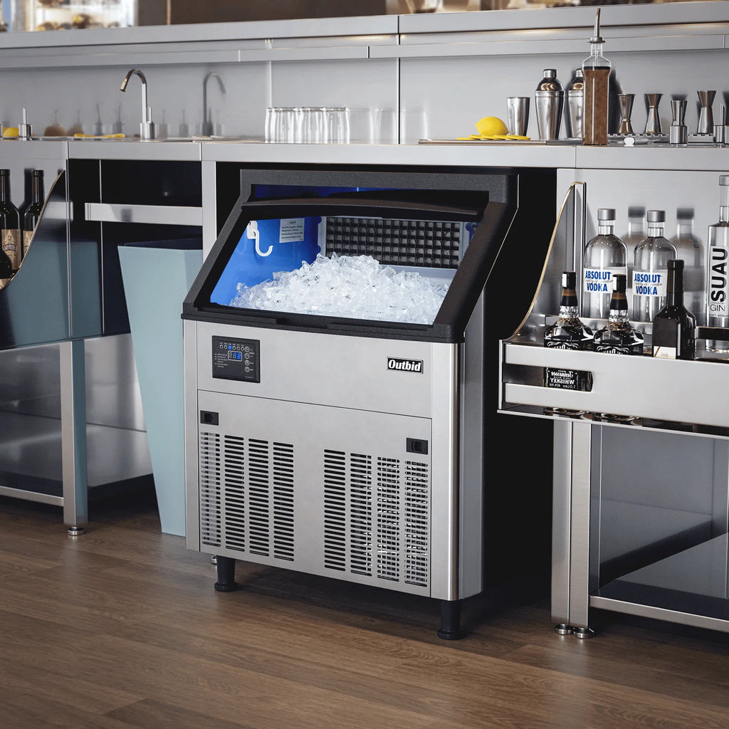 26" Stainless Steel Undercounter Ice Machine with 90 LBS Bin Y959