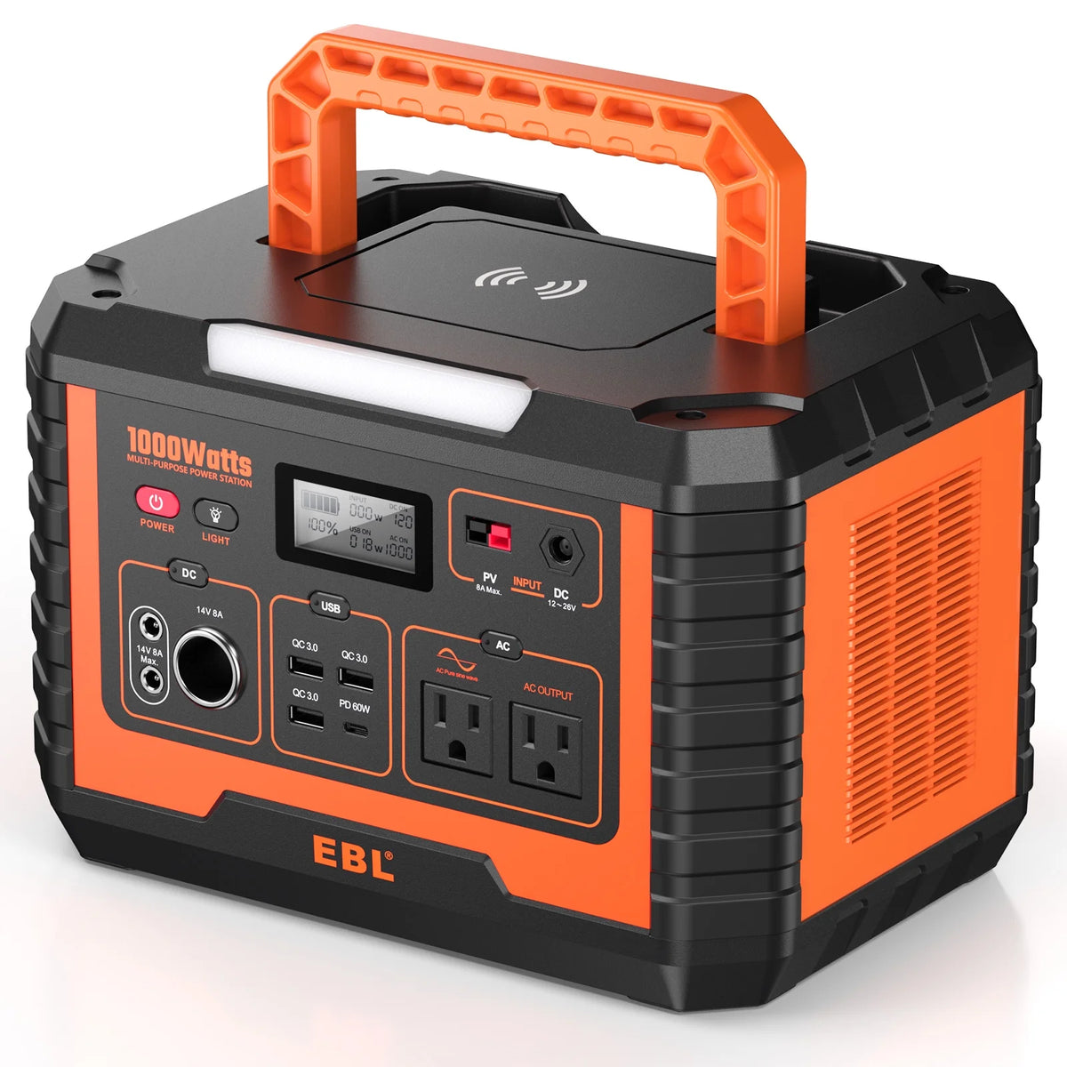 Portable Power Station 1000W 999Wh Solar Generator W6839