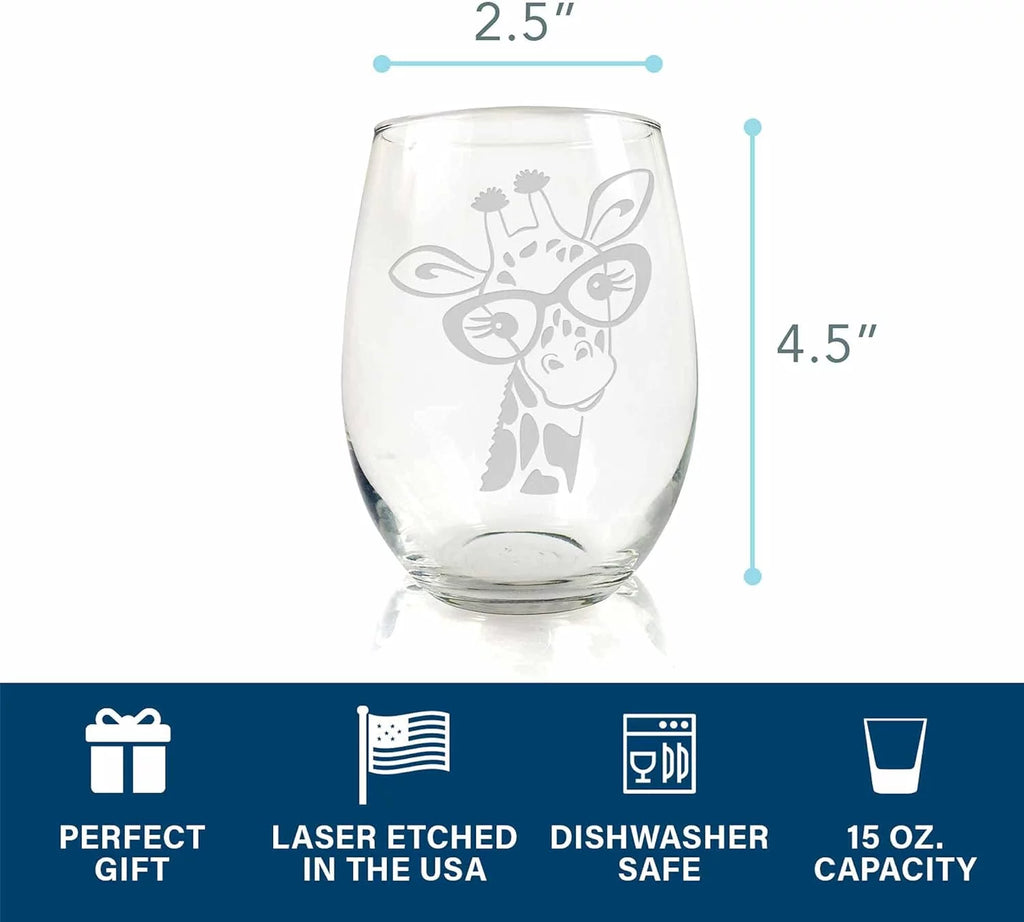 Giraffe Stemless Wine Glass Y646210