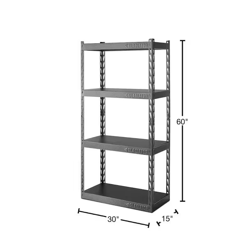 4-Tier Steel Garage Storage Shelving Unit F677214