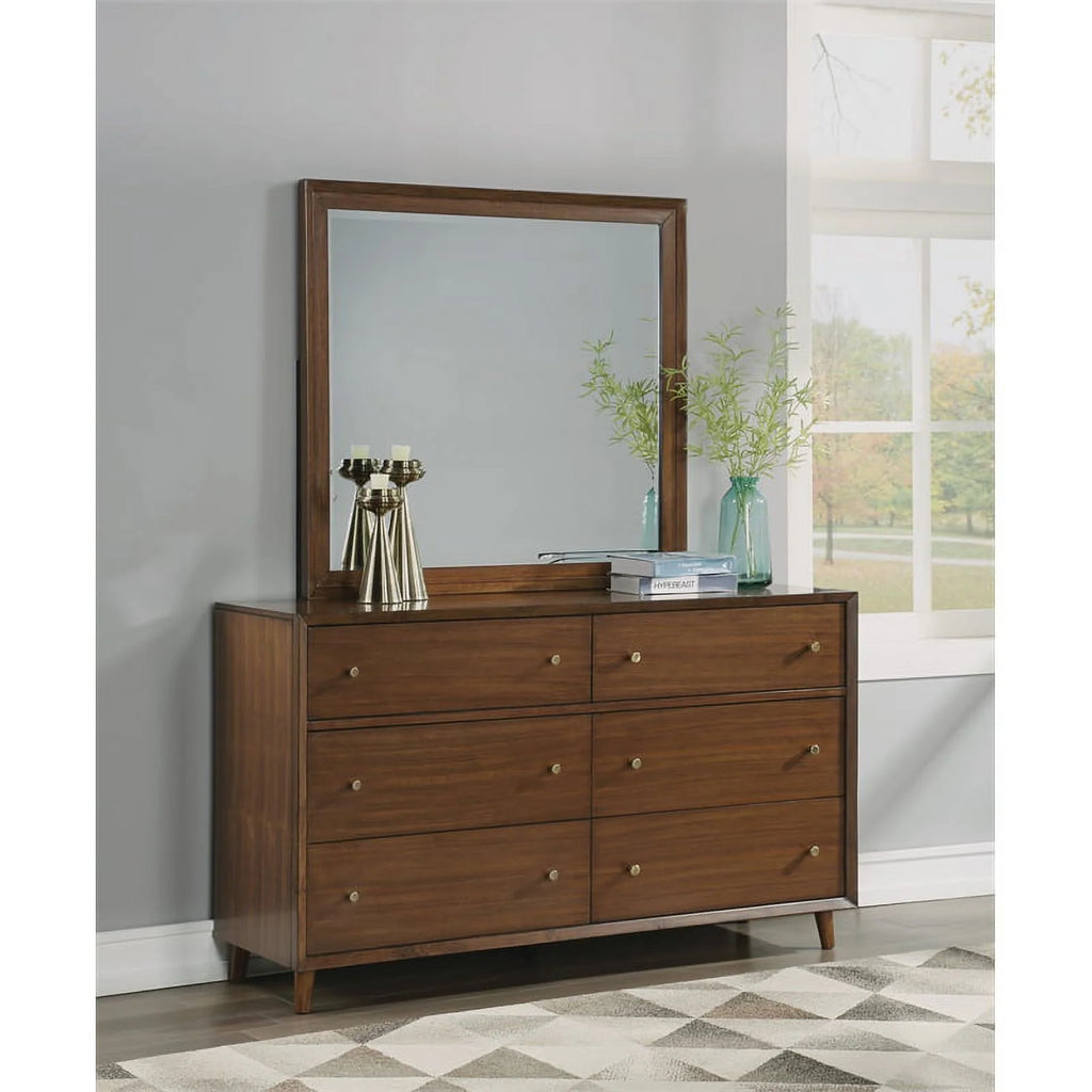 Brown Wood Drawer Chest and Dresser Set of 2 H952