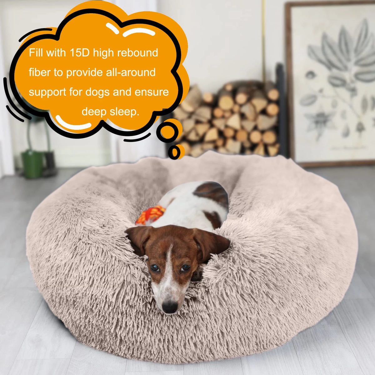 23in Washable Round Dog Bed M53158