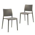 Taupe Resin Patio Dining Chair Set of 2 C306731