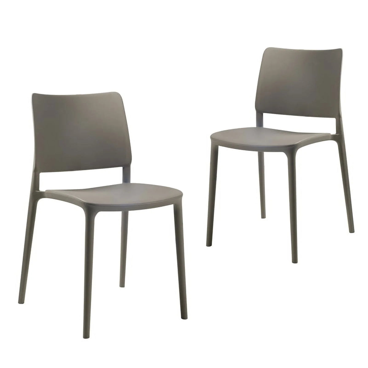 Taupe Resin Patio Dining Chair Set of 2 C306731