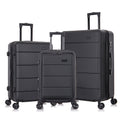 Black 3-Piece Hardside Luggage Set with Spinner Wheels S7697