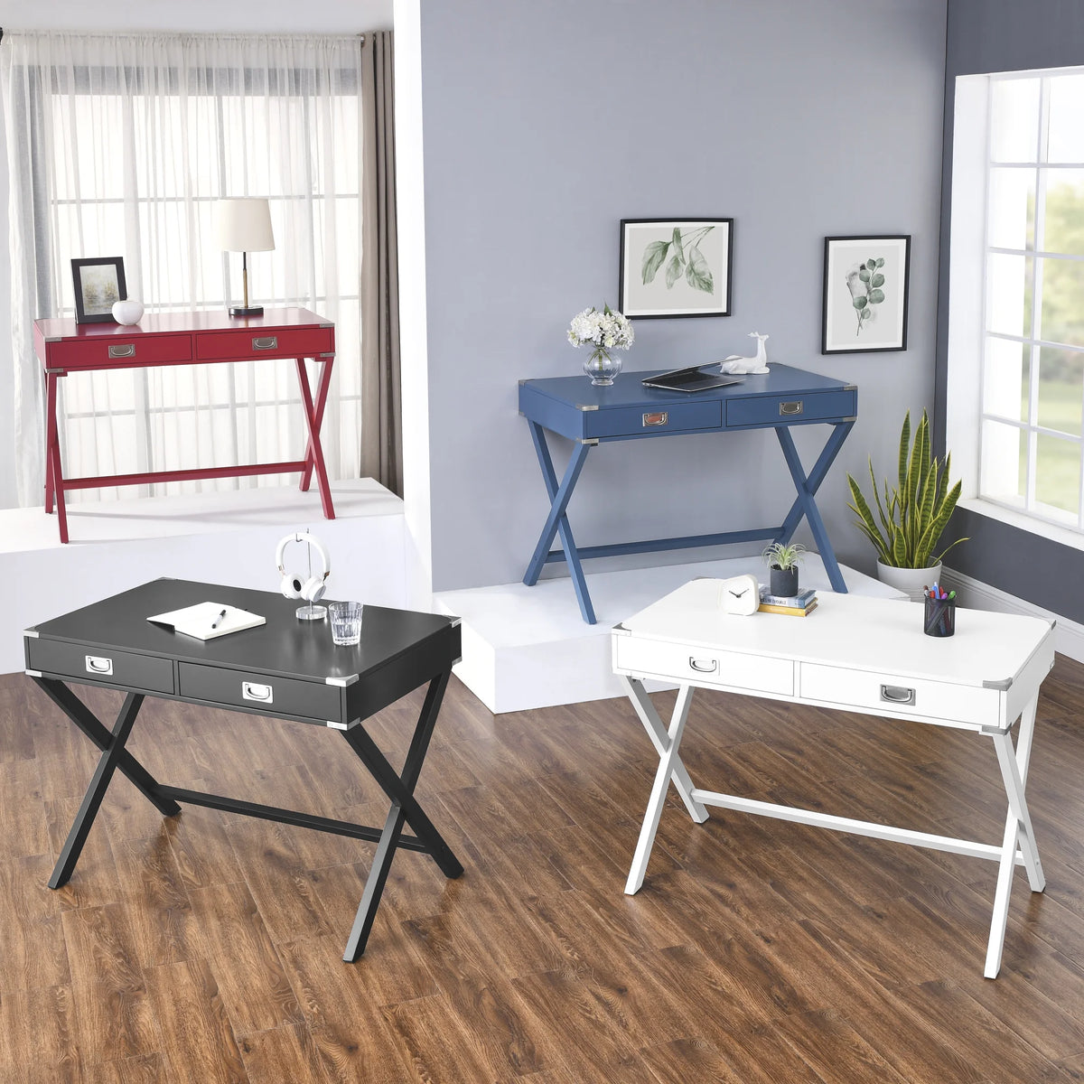 Computer Desk with Storage and Drawers Y7291
