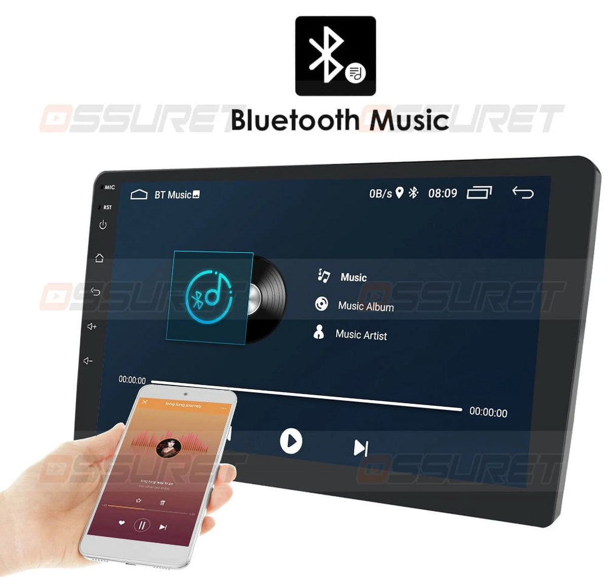 10.1 Touch Screen Android 12 Carplay 32GB Bluetooth GPS Car Stereo Radio Y92911
