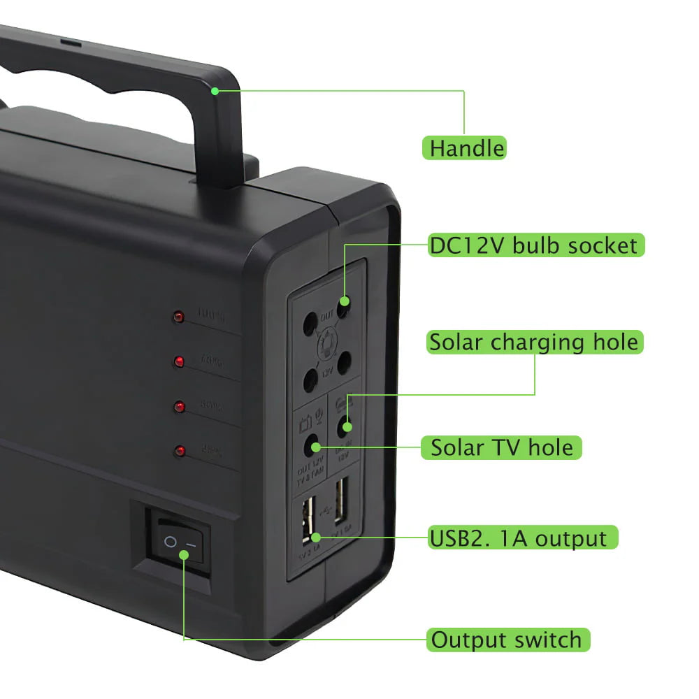 Portable Solar Power Station with 4 LED H812875