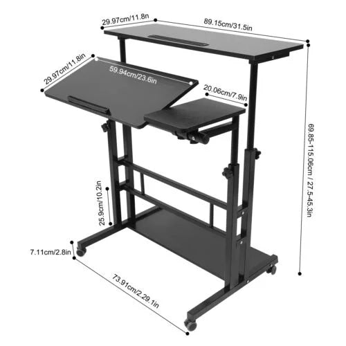 Rolling Computer Desk with Wheel W17552