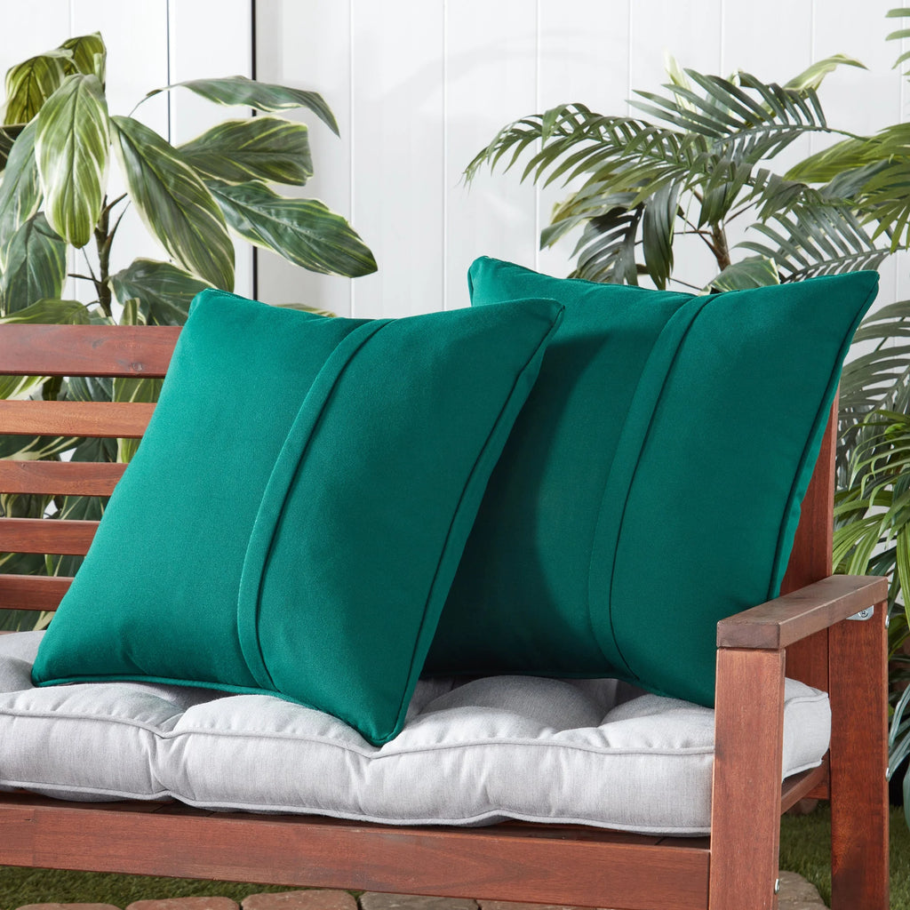 Red Sunbrella Fabric Outdoor Throw Pillow 2-Pack X3529