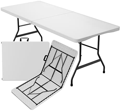 White Plastic Folding Table B829