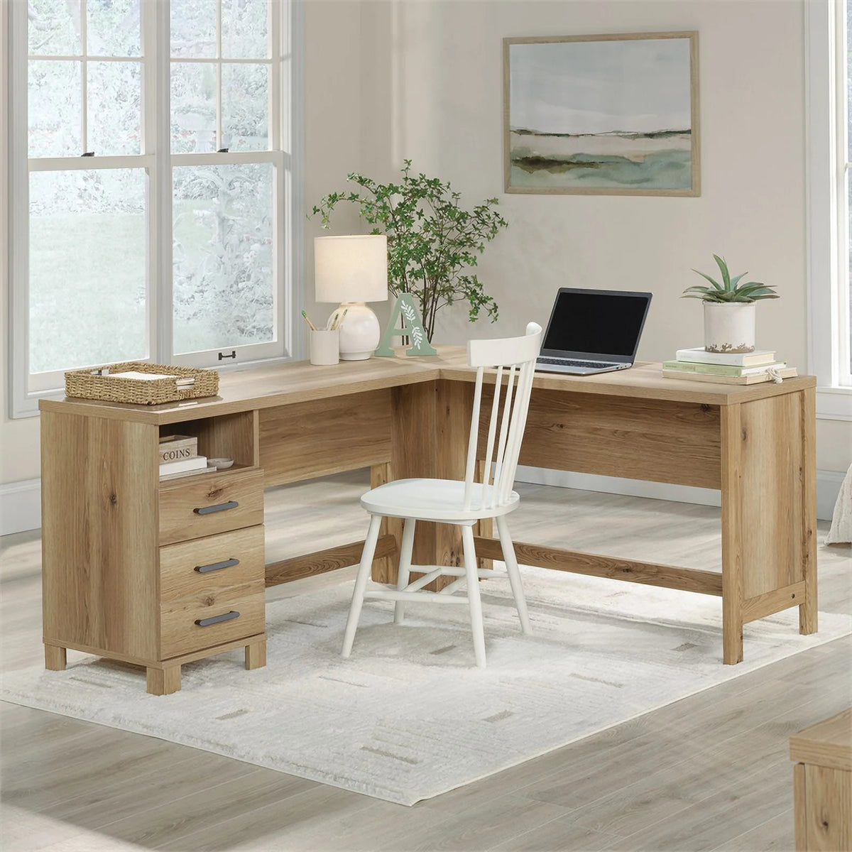 Engineered Wood L-Desk Q438463