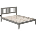 Gray Wood Queen Spindle Bed with USB Charger A345