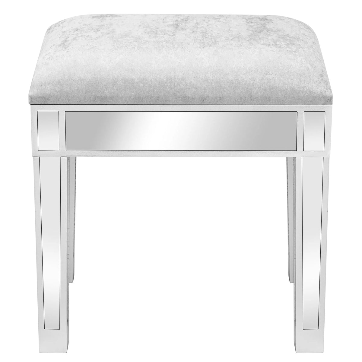 Mirrored Vanity Stool Makeup Bench Cushioned Chair H22165