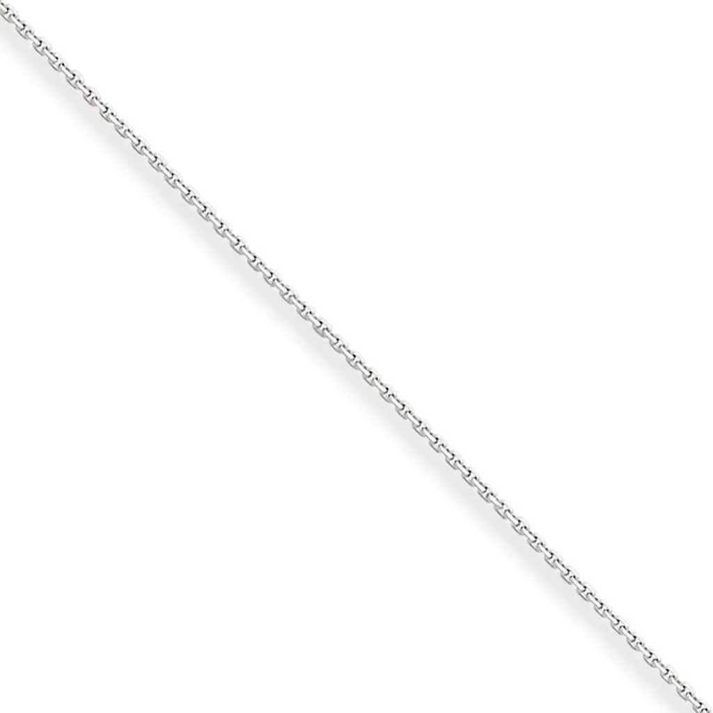 10 Karat White Gold Cable Chain Anklet X3226
