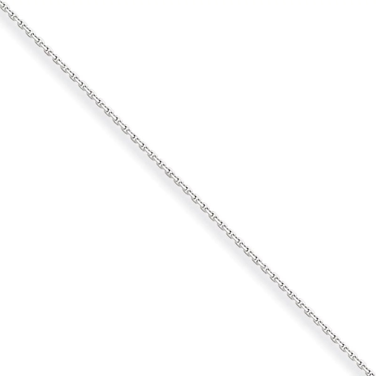 10 Karat White Gold Cable Chain Anklet X3226