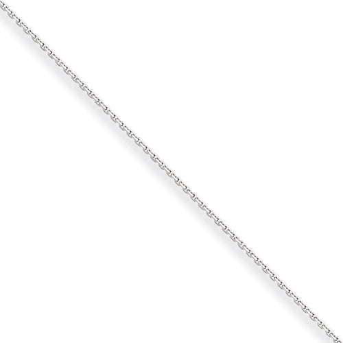 10 Karat White Gold Cable Chain Anklet X3226