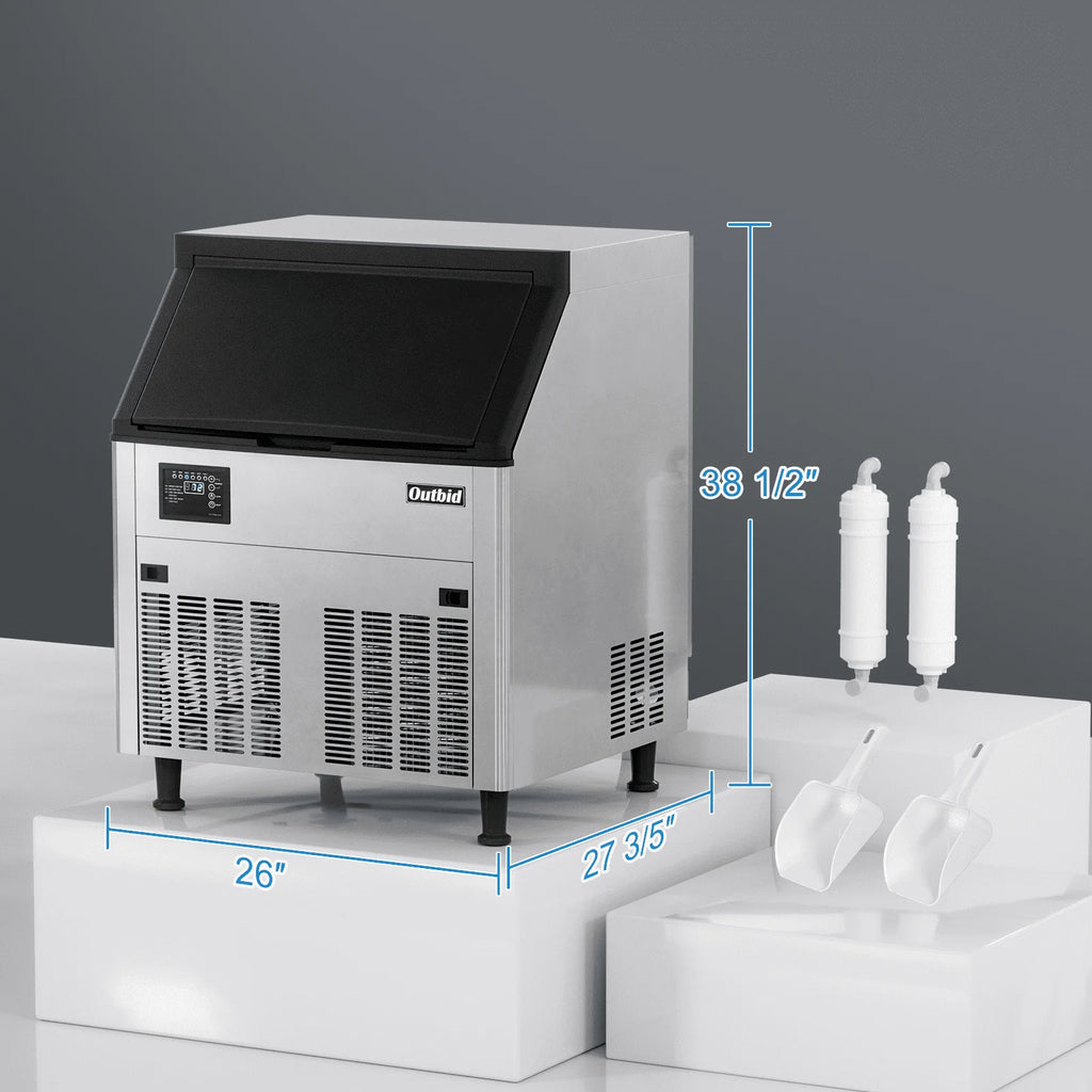 26" Stainless Steel Undercounter Ice Machine with 90 LBS Bin Y959
