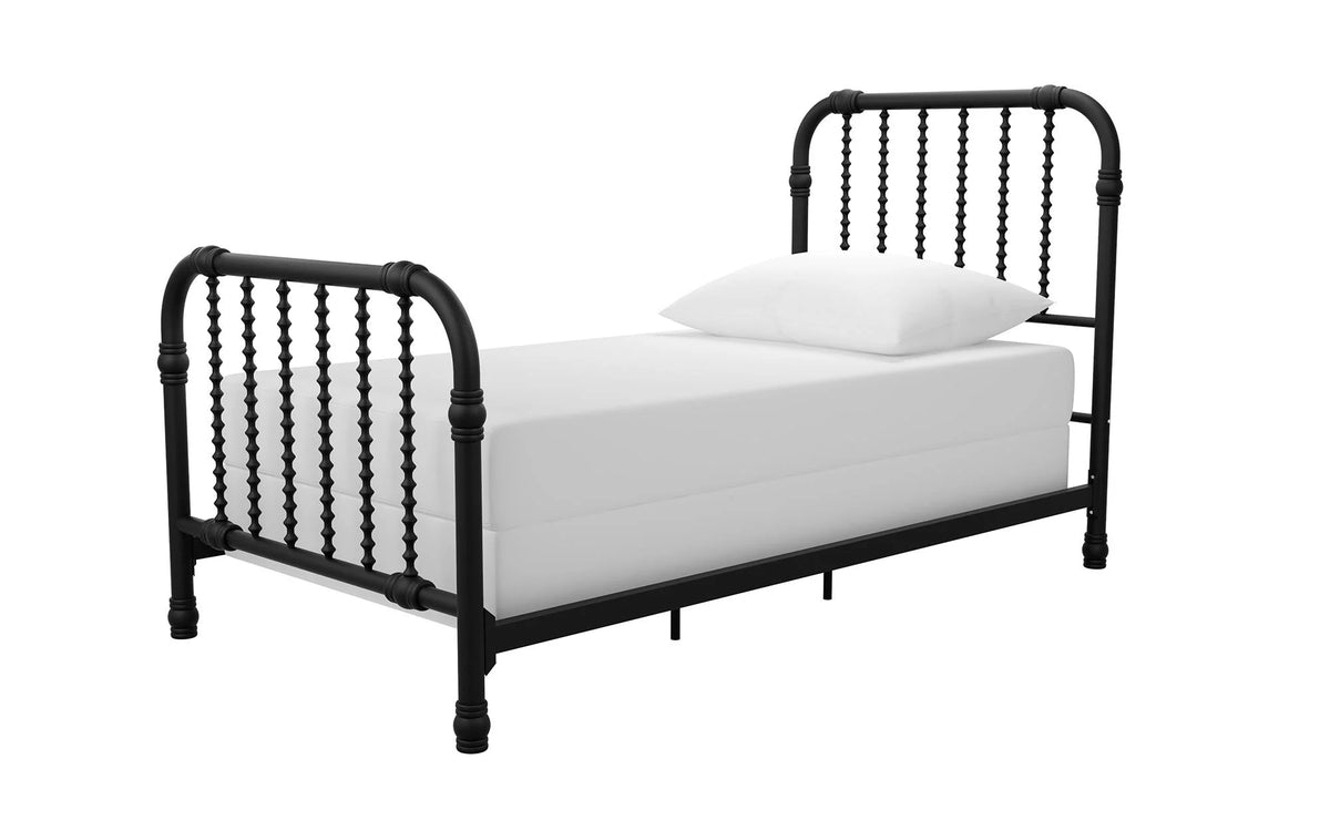 Twin Black Metal Bed O883