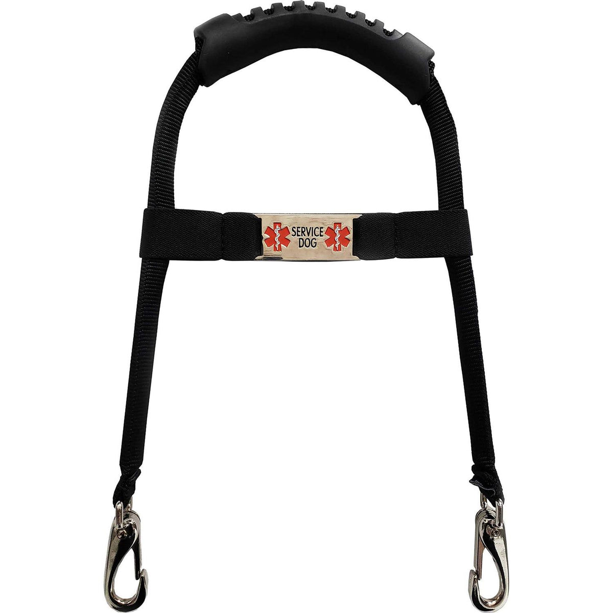 Aluminum Snap-On Service Dog Bridge Handle with ID Tag Band H4303