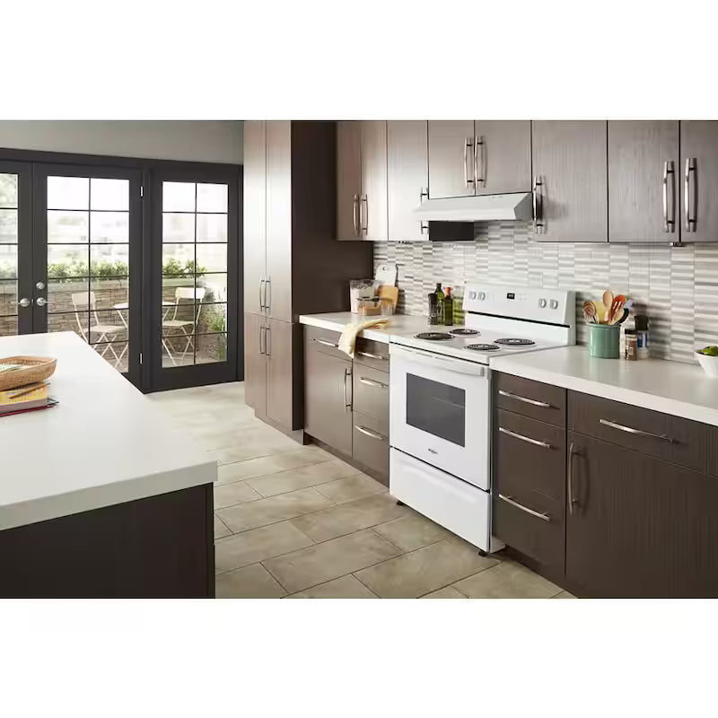 30 in. 4.8 cu. ft. 4-Burner Electric Range with Storage Drawer in White Z990